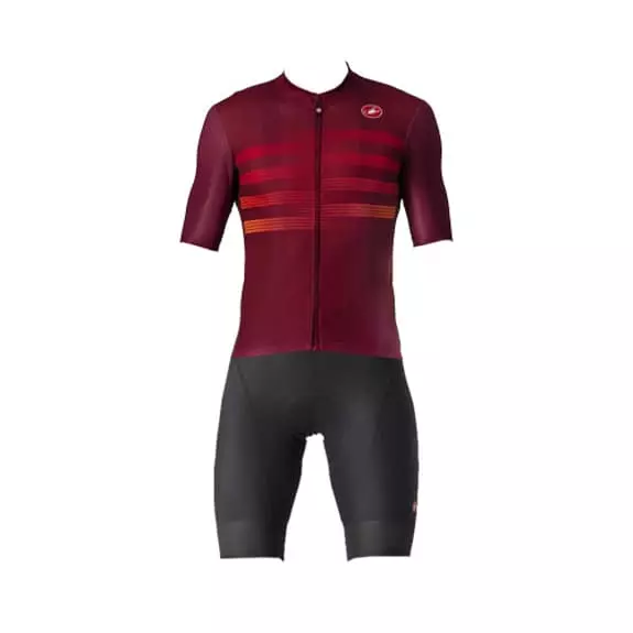 Completo Castelli Endurance Pro Rosso Scuro Arancione Rosso Nero 1 Completo Castelli Endurance Pro Rosso Scuro Arancione Rosso Nero