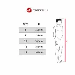 Maglia Castelli Neo Prologo Manica Corta Rosso Bambini -Negozio online Maglie ciclismo Italia cas c cl st v1