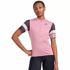 Maglia Craft Core Endur Logo Manica Corta Rosa Nero Donna