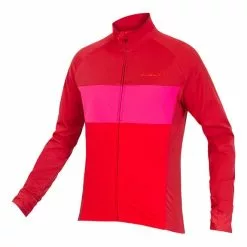 Maglia Endura FS260 Pro Jetstream II Manica Lunga Rosso Rosa