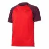 Maglia Endura SingleTrack Manica Corta Rosso Chiaro Lilla