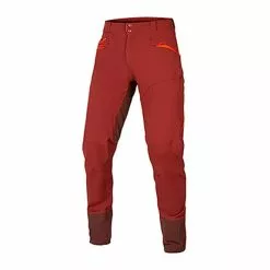 Pantaloni Lunghi Endura Singletrack II Senza Fondello Granata