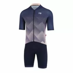 Completo Finisseur Core Recycled Squares Blu Bianco