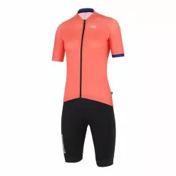 Completo Finisseur Pro Rosso Salmone Nero Donna