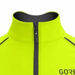 Completo Gore Wear Phantom GORE-TEX INFINIUM™ Maniche Rimovibili C5 Thermo Nero Giallo Fluo -Negozio online Maglie ciclismo Italia gow 1006450899 005 1