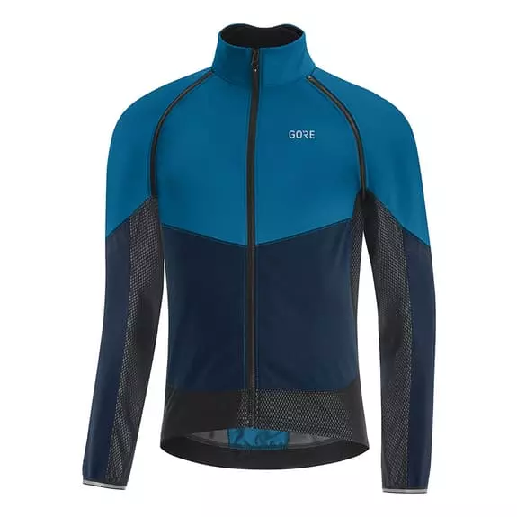 Completo Gore Wear Phantom GORE-TEX INFINIUM™ Maniche Rimovibili C5 Thermo Nero Blu Elettrico 2 Completo Gore Wear Phantom GORE-TEX INFINIUM™ Maniche Rimovibili C5 Thermo Nero Blu Elettrico - immagine 2