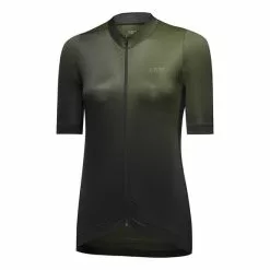 Maglia Gore Wear Ardent Manica Corta Verde Oliva Scuro Nero Donna