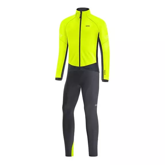 Completo Gore Wear C3 Thermo GORE-TEX INFINIUM™ Giallo Neon Nero 1 Completo Gore Wear C3 Thermo GORE-TEX INFINIUM™ Giallo Neon Nero