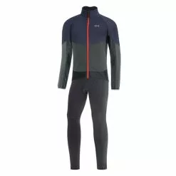 Completo Gore Wear Phantom GORE-TEX INFINIUM™ Maniche Rimovibili C5 Thermo Grigio Scuro Rosso Blu Nero