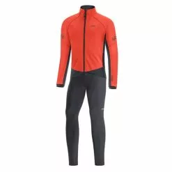 Completo Gore Wear C3 Thermo GORE-TEX INFINIUM™ Nero Rosso Aranciato
