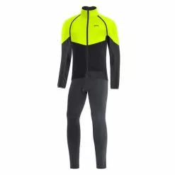 Completo Gore Wear Phantom GORE-TEX INFINIUMâ„¢ Maniche Rimovibili C5 Thermo Nero Giallo Fluo