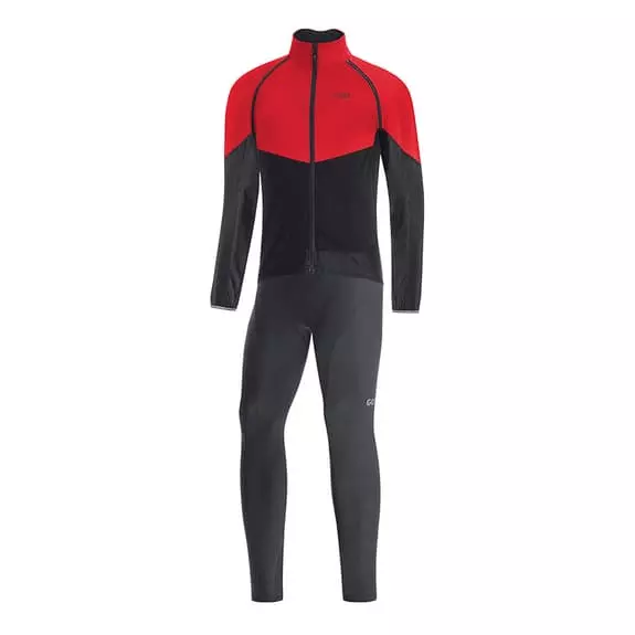 Completo Gore Wear Phantom GORE-TEX INFINIUM™ Maniche Rimovibili C3 Thermo Nero Rosso 1 Completo Gore Wear Phantom GORE-TEX INFINIUM™ Maniche Rimovibili C3 Thermo Nero Rosso