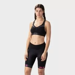 ALE Pantaloncini Alé Solid Traguardo Nero Rosa Donna -Negozio online Maglie ciclismo Italia l11651518 traguardo lady shorts 4