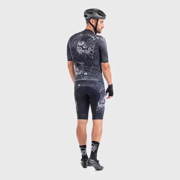 ALE Maglia Alé PRR Skull Manica Corta Nero Bianco 4 ALE Maglia Alé PRR Skull Manica Corta Nero Bianco - immagine 4