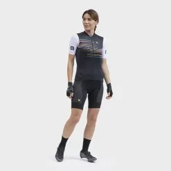 ALE Maglia Alé PRS Logo Manica Corta Nero Bianco Multicolor Donna -Negozio online Maglie ciclismo Italia l22150401 4