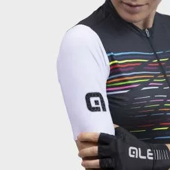ALE Maglia Alé PRS Logo Manica Corta Nero Bianco Multicolor Donna -Negozio online Maglie ciclismo Italia l22150401 7