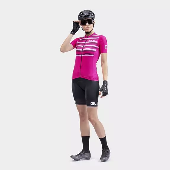 ALE Maglia Alé Solid Waves Manica Corta Rosa Donna 3 ALE Maglia Alé Solid Waves Manica Corta Rosa Donna - immagine 3