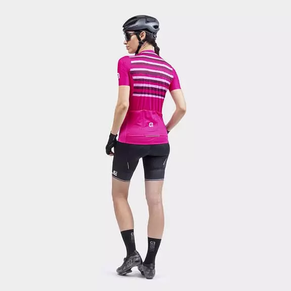 ALE Maglia Alé Solid Waves Manica Corta Rosa Donna 4 ALE Maglia Alé Solid Waves Manica Corta Rosa Donna - immagine 4
