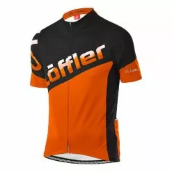 Loeffler Maglia Löffler Full Zip Messenger Manica Corta Arancione Nero