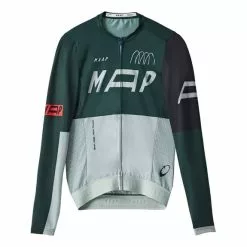 Maglia MAAP Adapt Pro Air Manica Lunga Verde Scuro Verde Chiaro