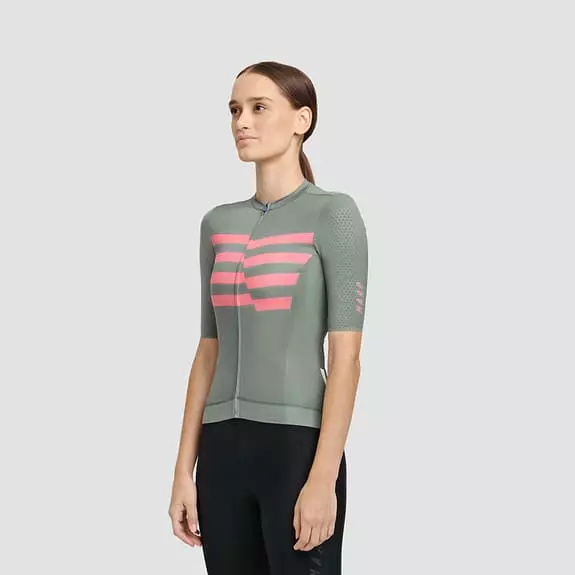 Maglia MAAP Emblem Pro Hex Manica Corta Verde Erba Donna 2 Maglia MAAP Emblem Pro Hex Manica Corta Verde Erba Donna - immagine 2