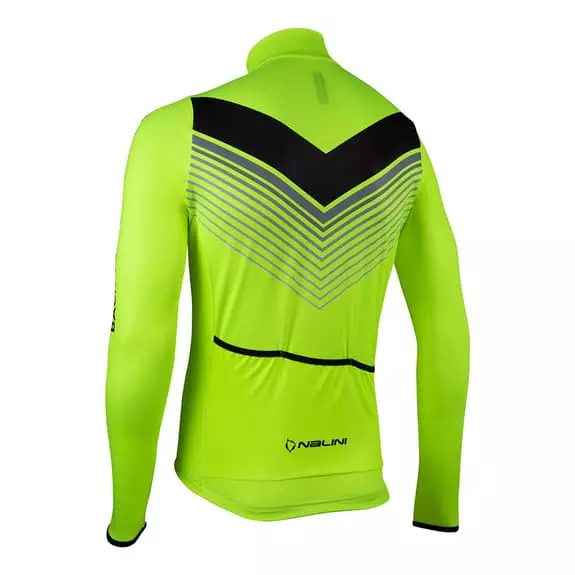 Maglia Nalini Fit Manica Lunga Giallo Fluo Nero 2 Maglia Nalini Fit Manica Lunga Giallo Fluo Nero - immagine 2