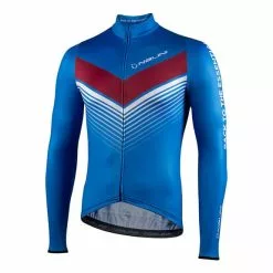 Maglia Nalini Fit Manica Lunga Blu Elettrico Rosso Scuro