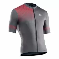 Maglia Northwave Origin Air Manica Corta Grigio Scuro Rosso