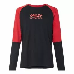 Maglia Oakley Switchback Manica Lunga Nero Rosso