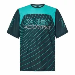 Maglia Oakley Seeker '75 Manica Corta Verde Blu Scuro