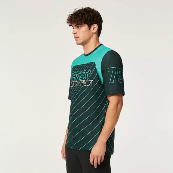 Maglia Oakley Seeker '75 Manica Corta Verde Blu Scuro 3 Maglia Oakley Seeker '75 Manica Corta Verde Blu Scuro - immagine 3