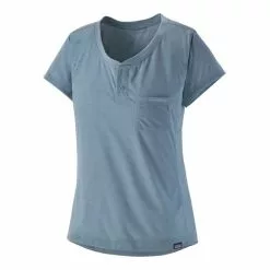 Maglia Patagonia Trail Henley Manica Corta Blu Chiaro Donna