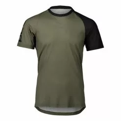 Maglia POC MTB Pure Tee Manica Corta Verde Olivia Nero
