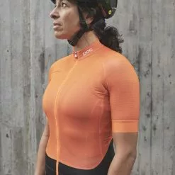 Maglia POC Essential Road Manica Corta Arancione Nero Donna -Negozio online Maglie ciclismo Italia pc 53290 1823 004