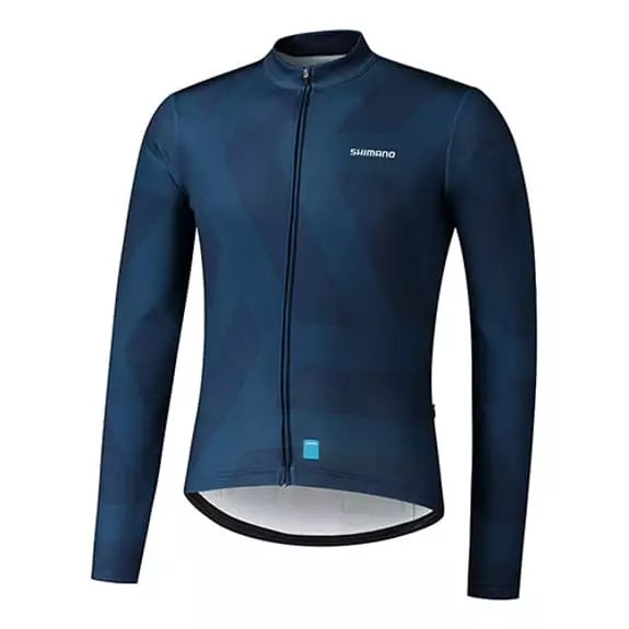 Maglia Shimano Vertex Printed Manica Lunga Blu Scuro 1 Maglia Shimano Vertex Printed Manica Lunga Blu Scuro