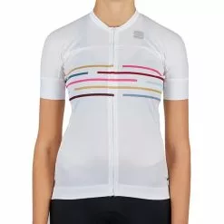 Maglia Sportful Vélodrome W Manica Corta Bianco Multicolor Donna
