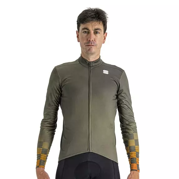 MagliaSportful Rocket Manica Lunga Verde Grigiastro Arancione 1 MagliaSportful Rocket Manica Lunga Verde Grigiastro Arancione