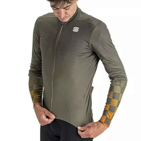 MagliaSportful Rocket Manica Lunga Verde Grigiastro Arancione 5 MagliaSportful Rocket Manica Lunga Verde Grigiastro Arancione - immagine 5