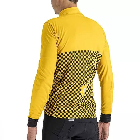 Maglia Sportful Checkmate Manica Lunga Giallo Nero 4 Maglia Sportful Checkmate Manica Lunga Giallo Nero - immagine 4