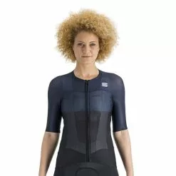 Maglia Sportful Pro Manica Corta Nero Blu Acciaio Donna