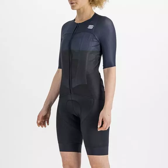 Maglia Sportful Pro Manica Corta Nero Blu Acciaio Donna 3 Maglia Sportful Pro Manica Corta Nero Blu Acciaio Donna - immagine 3