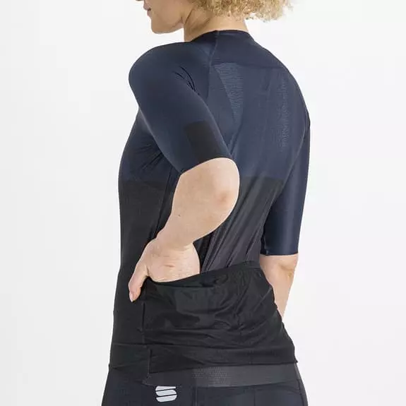 Maglia Sportful Pro Manica Corta Nero Blu Acciaio Donna 6 Maglia Sportful Pro Manica Corta Nero Blu Acciaio Donna - immagine 6