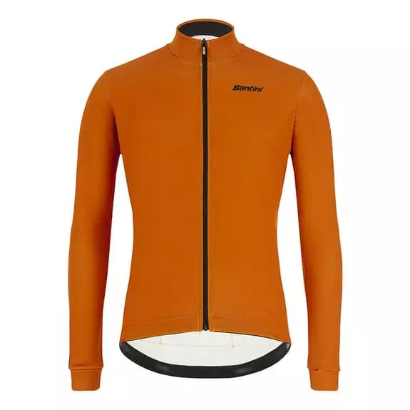Maglia Santini Gravel Manica Lunga Arancione - Taglio Slim 1 Maglia Santini Gravel Manica Lunga Arancione - Taglio Slim