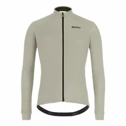 Maglia Santini Gravel Manica Lunga Grigio Chiaro - Taglio Slim