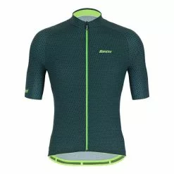 Maglia Santini Karma Kite Manica Corta Blu Verde - Taglio Classic