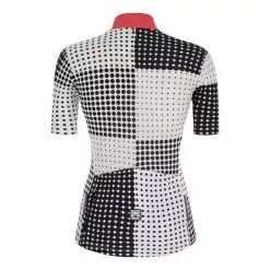 Maglia Santini Tono Sfera Manica Corta Bianco Nero Rosa Donna - Taglio Slim -Negozio online Maglie ciclismo Italia st 1s940l75tonosfer ne 003
