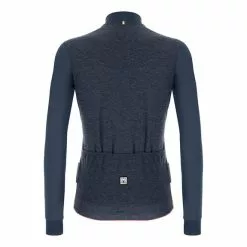 Maglia Santini Colore Puro Manica Lunga Blu Marino Rosa - Slim Fit -Negozio online Maglie ciclismo Italia st 2w216075rcolorpur0 nt 003