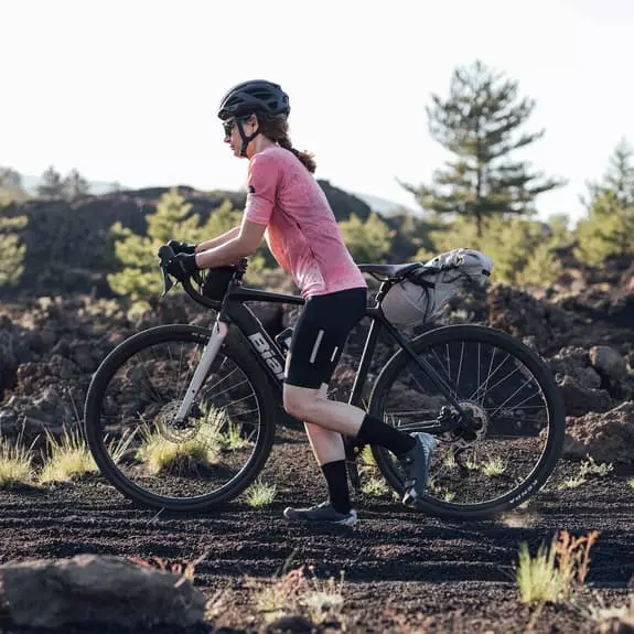 Maglia Santini Fango Delta Manica Corta Rosso Corallo Donna - Slim Fit 5 Maglia Santini Fango Delta Manica Corta Rosso Corallo Donna - Slim Fit - immagine 5