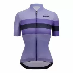 Maglia Santini Eco Sleek Bengal Manica Corta Viola Donna - Sleek Fit