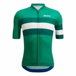 Maglia Santini Eco Sleek Bengal Manica Corta Verde Bianco - Taglio Sleek